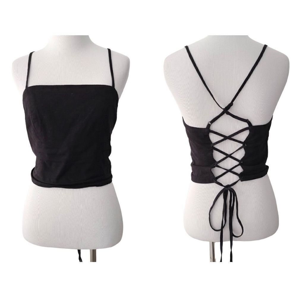 Urban Outfitters Black Sleeveless Backless Camisole